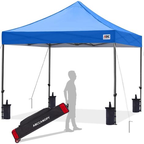 Pop-Up Pavillon 2,5x2,5m Königsblau wasserdicht mit Rollentasche (1/5)
