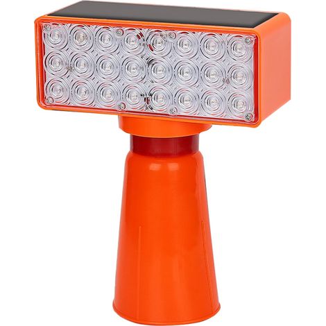 Feu de signalisation stroboscopique solaire, clignotants LED rouges et bleus, étanche IP65, pour chantiers, panneaux stop, glissières de sécurité, carrefours. (1/5)