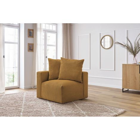 BOBOCHIC - Angle pour canapé modulable VOLTAIRE Angle gauche Jaune (1/5)