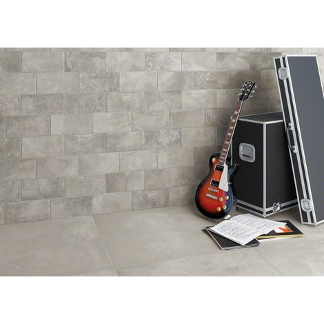 Carrelage effet ciment RIFT 80x80cm Gris - Mat - boîte de 1.28 m2 80x80 cm Gris - Mat - boîte de 1.28 m2 (1/2)