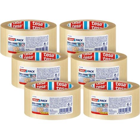 tesa ULTRA STRONG 57176-00000-08 Nastro da imballo tesapack® Trasparente (L x L) 66 m x 50 mm 1 pz.