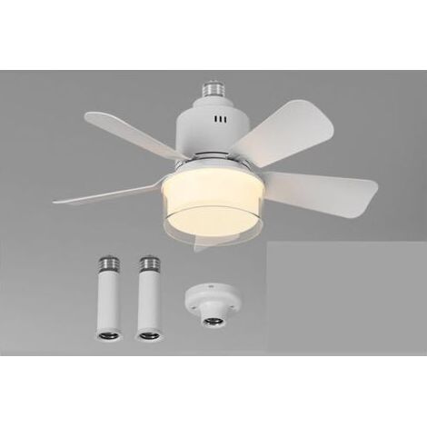 Ventilador de techo silencioso de 45 cm con luz LED regulable (24 W), mando a distancia incluido, 3 velocidades, compatible con casquillo E27, ideal para dormitorio y salón. (1/5)