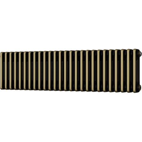 Alpha - Antique Brass Column Radiator H300mm x W1177mm 3 Column (1/2)