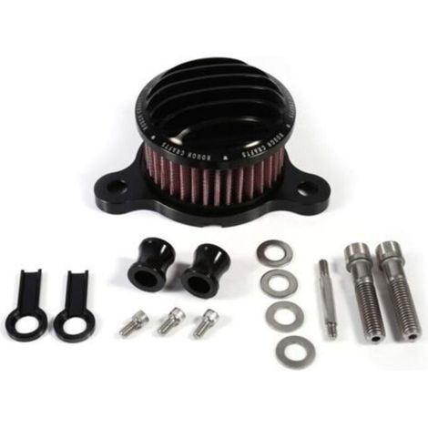 Qiilu Filtre à Air CNC Kit de système de Filtre à Admission d'air pour XL883 2004-2015(Noir) (1/5)