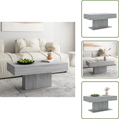 Couchtisch Grau Sonoma 96x50x45 cm Holzwerkstoff - Couchtisch - Wohnzimmerstil - Moderner Couchtisch - Grau Sofa Tisch - Holzwerkstoff Möbel (1/5)