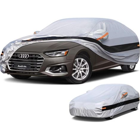 Autoabdeckung 100% Wasserdicht für Audi A4 Limousine (2007-2025) UV Schutz Silber (1/5)