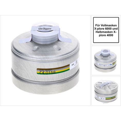 Dräger Atemschutzfilter 1140 6738804 A2B2E2K2 mit RD 40 Rundgewinde (1/5)