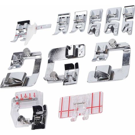 Set mit 11 Nähfüßen für Rollsaum, Parallelsaum, Nähmaschinenzubehör, Ersatzteile (1/5)