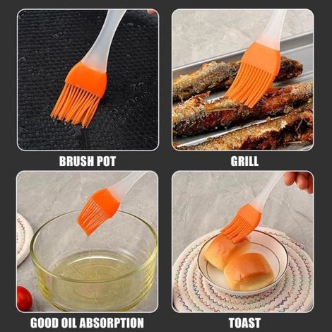 Set de 6 Pinceau à Pâtisserie,Silicone,Résistant à la chaleur,-40 à 280°C,Couleurs vives,Cuisine et barbecue (1/4)