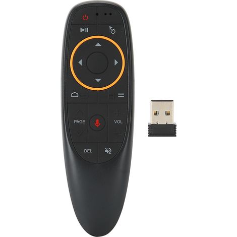 Schwarze G10 2,4-GHz-Sprachfernbedienung mit Gyroskop, Mini-Funktastatur und Air Mouse (1/5)