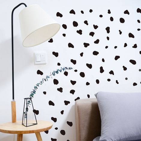 8Stickers muraux à pois irréguliers -noir (1/5)