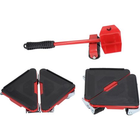 Möbellift-Set, Universalwagen, Tragkraft 300 kg, für Sofa, Tisch, Schrank, rot (1/5)