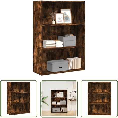 vidaXL Bücherregal Räuchereiche 80x30x114 cm Holzwerkstoff (1/5)
