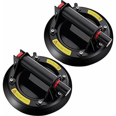 Lot de 2 ventouses professionnelles pour verre et carrelage – Aspiration ultra-élevée – Conception ergonomique et antidérapante – Pour matériaux lourds (1/5)