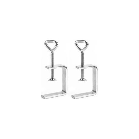 Lot de 2 serre-joints en C en acier inoxydable, réglables pour bois et soudage, haute résistance