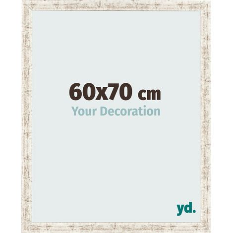 yd. - Cadre photo 60x70 - Blanc Vintage - MDF - Bologna (1/5)