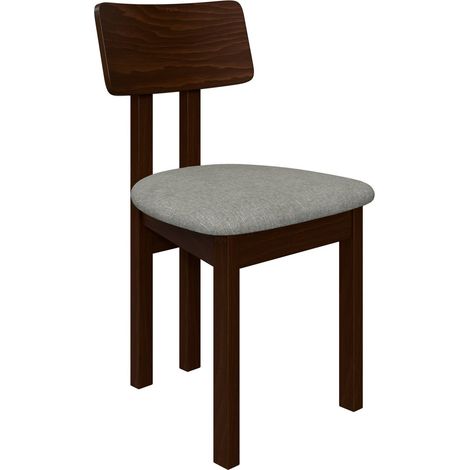 Chaise Victorville 382, Noyer, 85x47x48cm, Tissu, En bois, Bois (1/5)