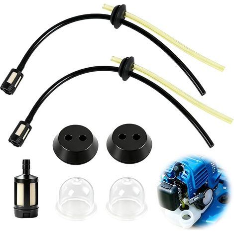 6 Durites Universelles pour Tondeuses, Taille-Haies et Débroussailleuses, Compatible Moteurs 2 et 4 Temps, Longueurs Variées, Filtres à Carburant Inclus, Kit Complet pour Entretien et Réparation (1/5)