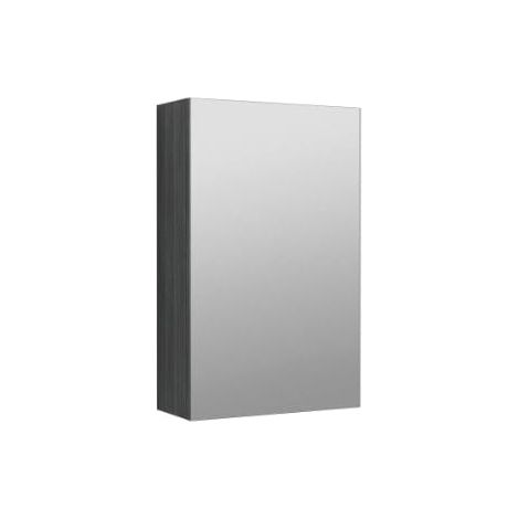 Nuie Athena Anthracite Woodgrain 450mm Single Door Mirror Cabinet - OFF516 (1/4)