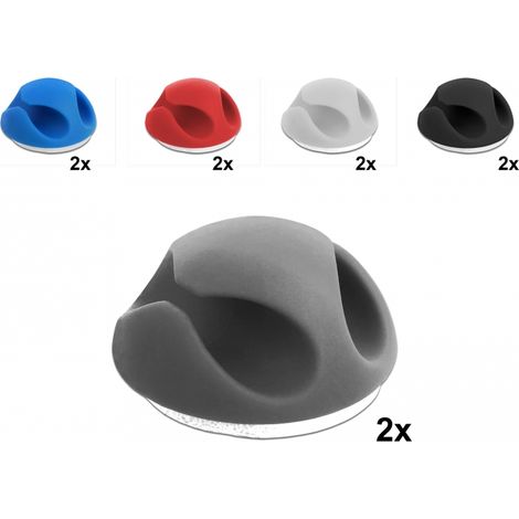 Delock Mini Set de Portacables con 2 pasamuros de 10 piezas en colores surtidos