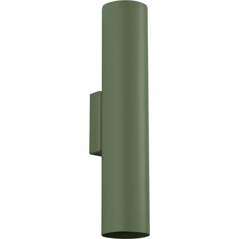 Applique moderne tube olive 30cm haut/bas 2xGU10 10W (1/5)