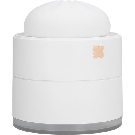 Humidificateur d'air en forme de petit pain vapeur 400 ml, 2 vitesses réglables, alimentation USB, blanc (1/5)