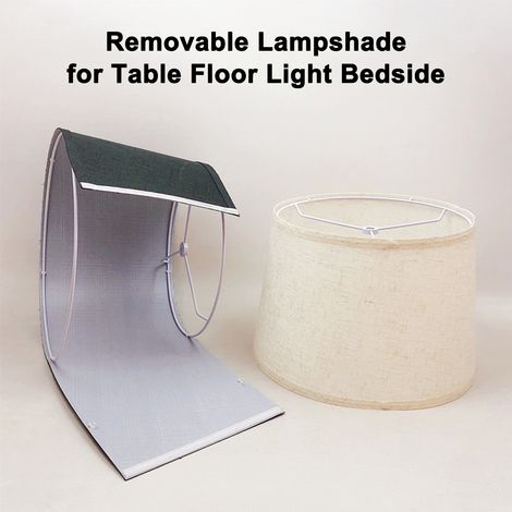 Ortviai Abat-jour en lin pliable et détachable pour lampe de table ou sol – 25 x 30 x 20 cm, lot de 2