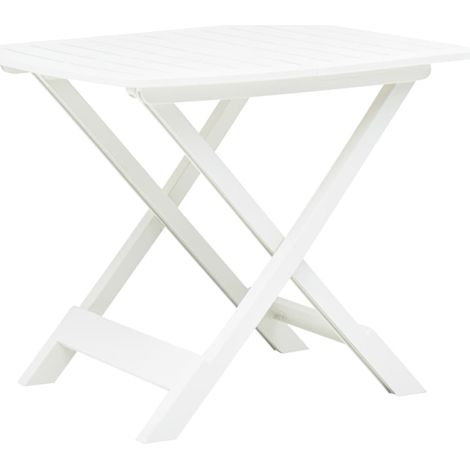 Mesa de jardín plegable de plástico blanco 79x72x70 cm vidaXL (1/2)