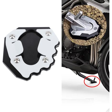 Seitliche Halterungsverlängerungsplatte für 1200er Motorräder ab Baujahr 2023, aus Aluminiumlegierung, schwarz.