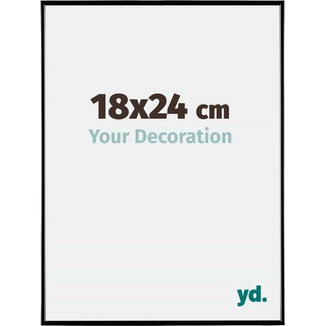 yd. - Cadre photo 18x24 - Noir Brillant - Plastique - Evry