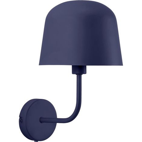Lampada da parete per interni Fres in blu per lampadina E14