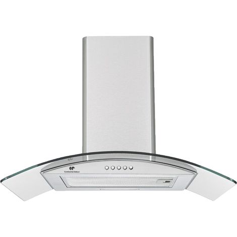 Campana decorativa - CONTINENTAL EDISON - CEH60GS2 - Clase A - 60 x 47 x 50/84 cm - Acero inoxidable / Vidrio (1/4)