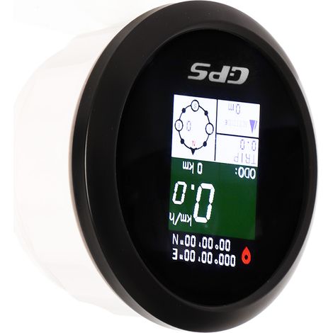 85-mm-GPS-Tachometer mit TFT-Display, 9–32 V, universelle Digitalanzeige für Boote, Wohnmobile und Motorräder, schwarzes Zifferblatt, schwarzes Gehäuse (1/5)