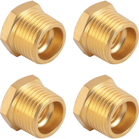 Lot de 10 raccords laiton reducateurs filet male NPT 1/2 pouce vers femelle NPT 1/4 pouce pour eau gaz huile (1/5)