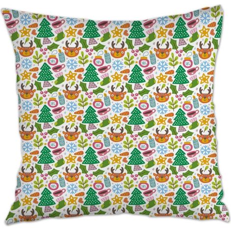 Housse de coussin 45x45 cm carrée lavable en machine pour couple mère père famille amis amoureux animaux de compagnie (1/5)