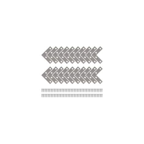 Flache, gerade, L-förmige Metall-Befestigungswinkel mit Schrauben zur Unterstützung der Reparatur von Holzmöbeln und Schränken, 50 x 50 mm, 20 Stück - Crezuo
