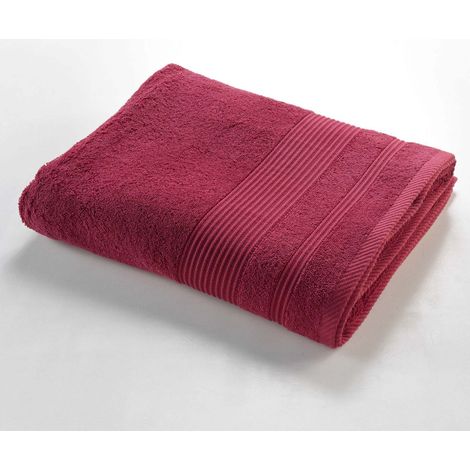 Drap de Bain 90x150 cm - Collection Tendresse - Éponge 500 g/m² - 90x150cm - Rouge