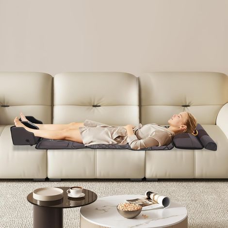 Tapis de massage électrique, tapis de massage complet du corps, matelas à la maison contre les coussins de chaise, 9 modes, tapis de massage vibrant pour hommes et femmes (1/5)