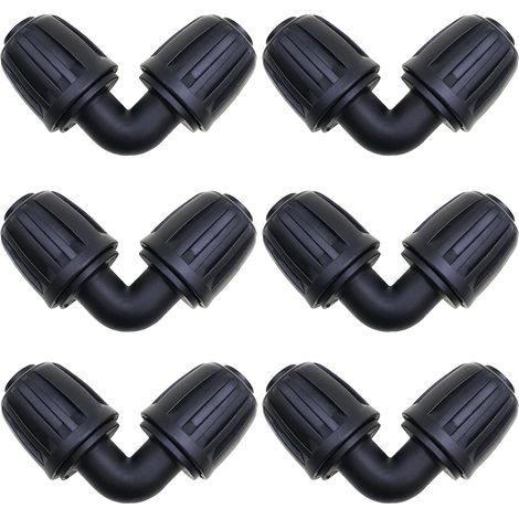 CCYKXA Accessoires d'irrigation, 6 Pcs Connecteurs Coudés, Raccord Arrosage 16 mm, Connecteur de Tuyau D'irrigation de Jardin, pour connecteurs d'irrigation de Jardin Tuyau PE (1/5)