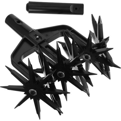 Scarificateur de Jardin Manuel, Cultivateur Rotatif Léger en ABS Noir, Outil de Travail Sol pour Pelouses et Cultures, Accessoire Jardinage pour Adultes (1/5)