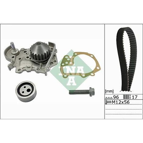 Pompe à eau + kit de courroie crantée INA 530 0191 31 DACIA 1307700Q0C