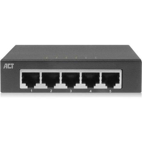 10/100/1000 Mbps Netzwerk-Switch 5 Ports - Metallgehäuse (1/5)