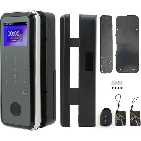Ortviai Serrure Intelligente à Détection Biométrique 2.4" Écran Colour pour Porte Vitrée avec Contrôle à Distance (1/3)