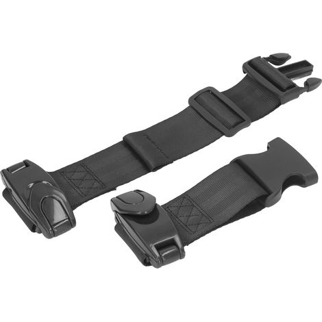 Ajusteur de ceinture de sécurité auto en nylon souple, sangle de maintien et de protection pour le cou des enfants, noir (1/5)
