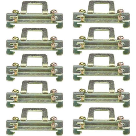 10 clips de fixation pour rail DIN 35 mm (métal, modèle 11)