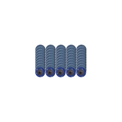 Lot 50 Disques Abrasifs 50mm P36, Zirconium pour Meuleuse et Perceuse, Ponçage Métal Acier Inoxydable (1/5)
