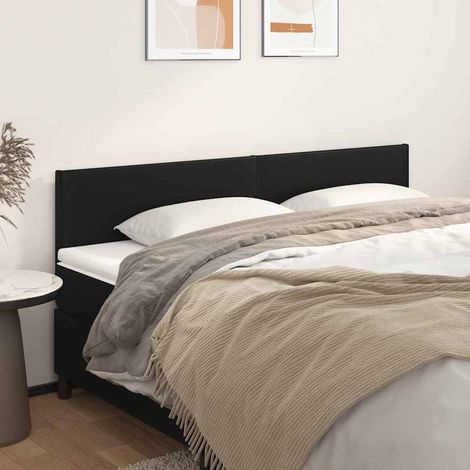 vidaXL Cabeceros negro 180x5x78/88 cm cuero sintético (1/5)