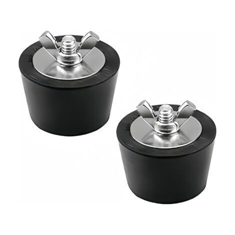 Set mit 2 Winterverschlussstopfen für Schwimmbecken, 38-mm-Gummistopfen mit Edelstahlschrauben zum Schutz der Abflussrohre vor dem Einfrieren (1/5)