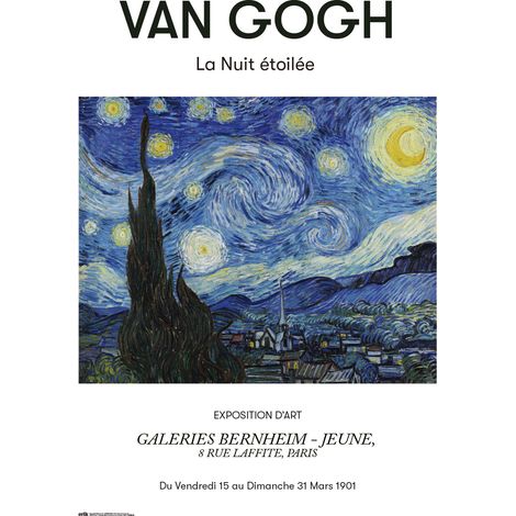 Poster van gogh la nuit etoilee