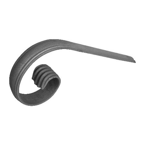 Deco Fer Forge – Crosse de main courante rainurée 400mm – Largeur 40mm – Épaisseur 12mm – Fer forgé à souder – Finition brut à peindre (1/2)
